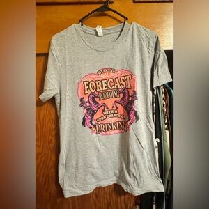 Forecast Rodeoing Graphic Tee - Grey with Pink Print